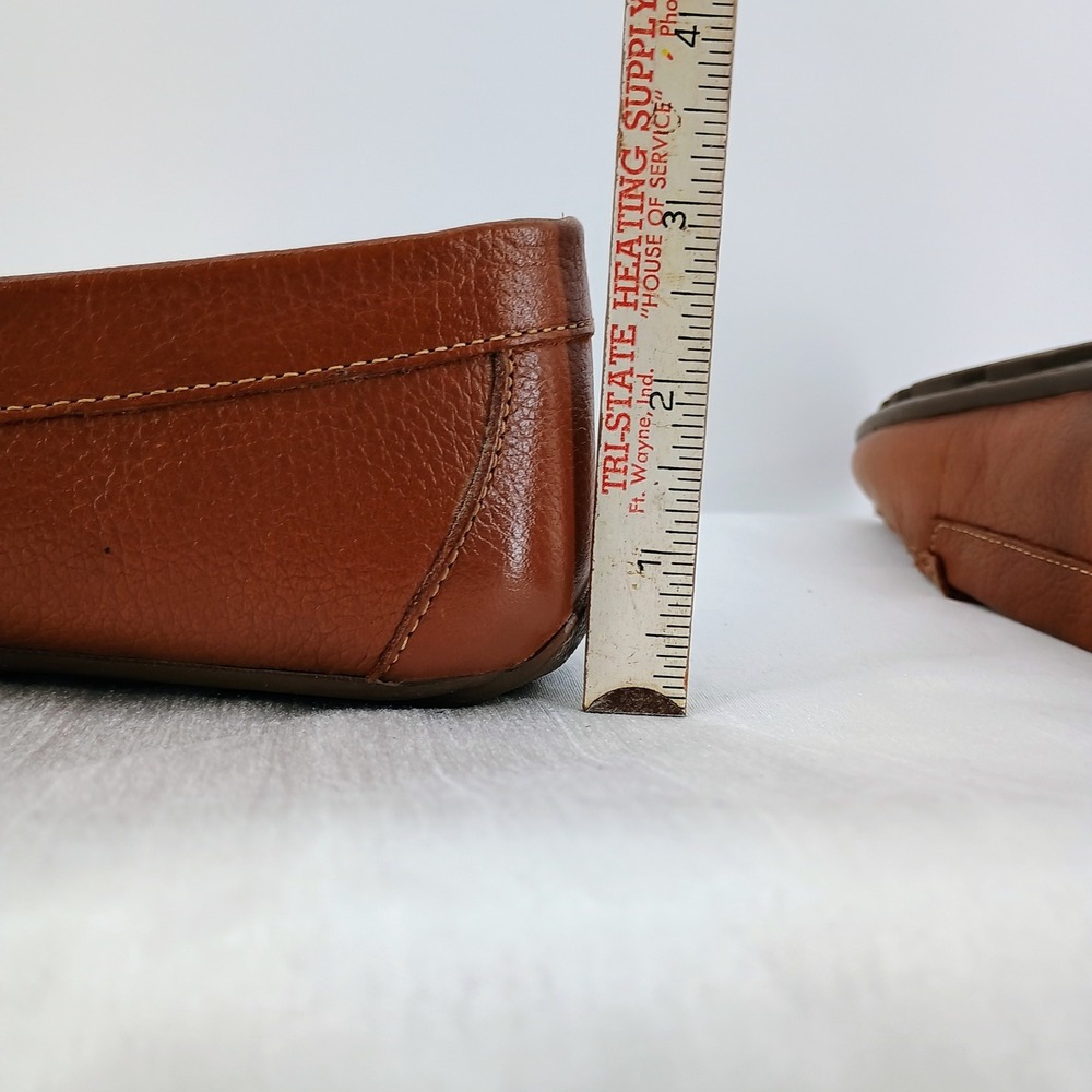 Classic Women's Brown Leather Driving Loafers - Picture 8 of 9